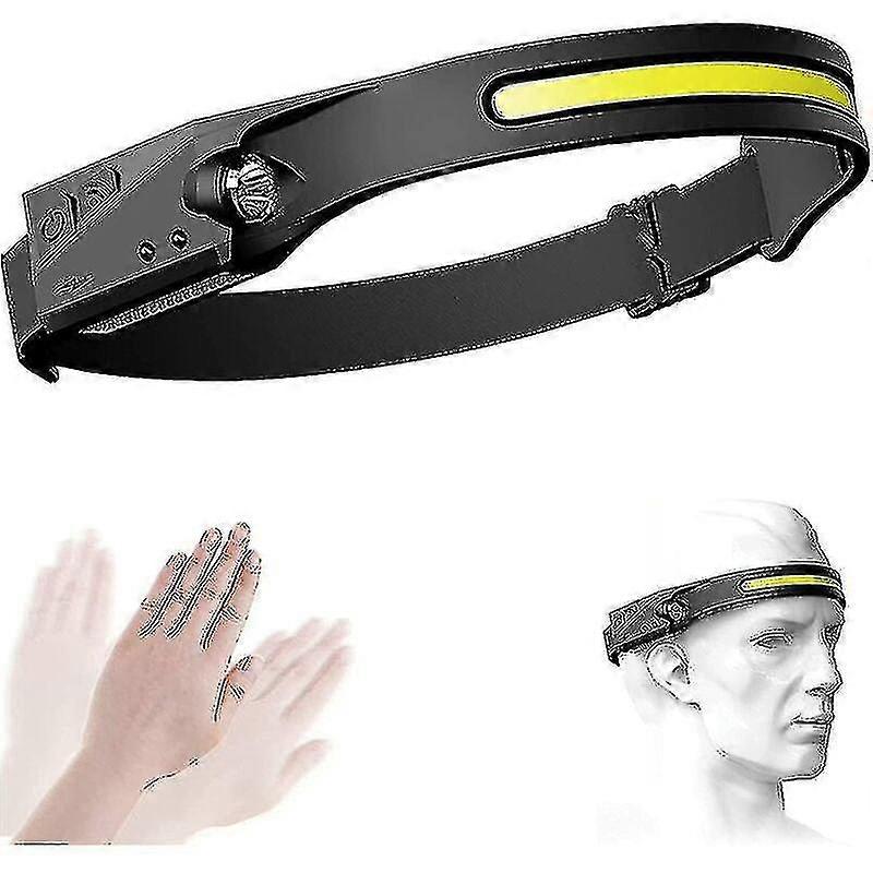 Headlamp,230 Cob Usb Rechargeable Led Headlamps Wide Beam Headlamp With Motion Sensor Light And Bright Waterproof Headlamp [energy Class A+]