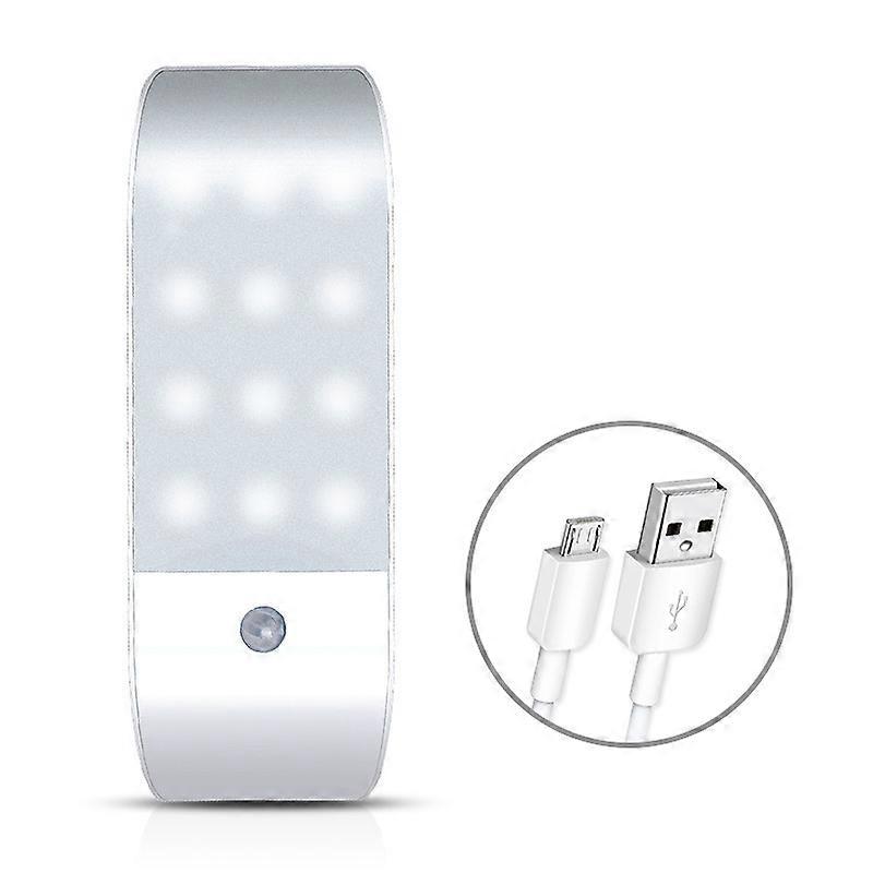 Automatic Led Night Light, USB Rechargeable Motion Sensor Night Light White Light 120*38*17mm
