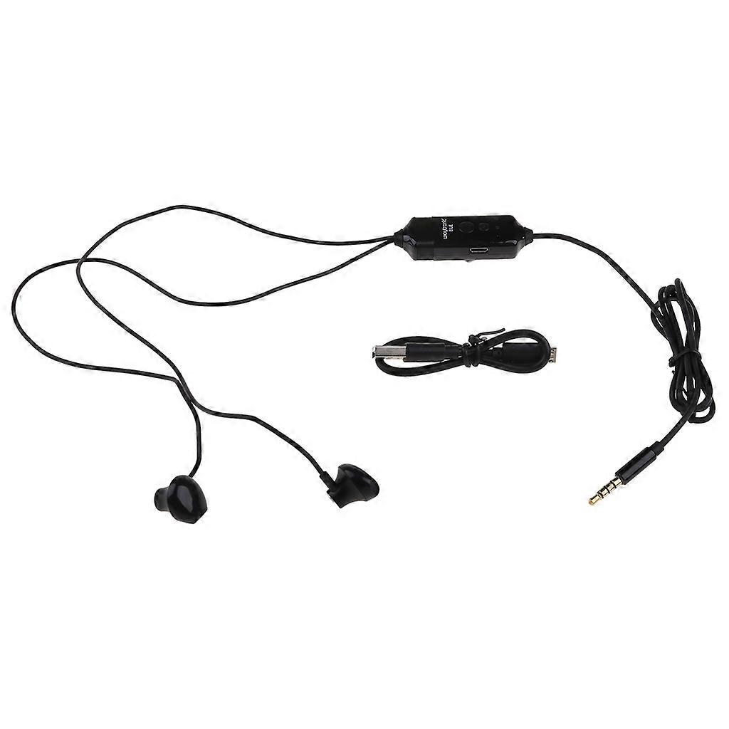 Black Digital Bluetooth-compatible Phone Call Recorder In-ear Earphone for