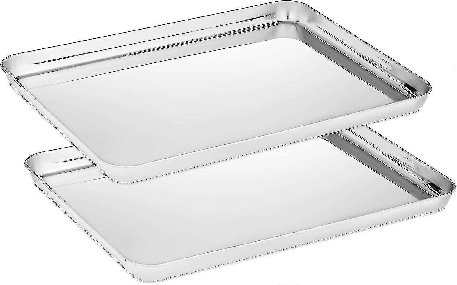 Set mit 2 Backblechen Edelstahl-Backblech Backbleche ungiftig und gesund