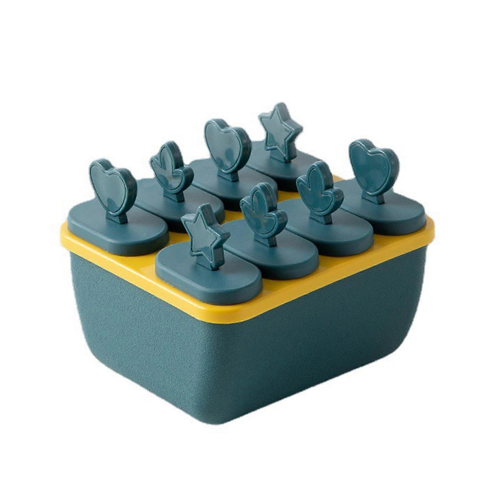 Ice Cream Mold Handle Design Food Grade Healthy Easy to Clean Reusable DIY PP Material 8 Grids Popsicle Mold Kitchen Accessories KAESI