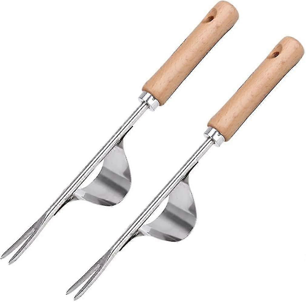 2pcs Garden Hand Weeder Manual Weeding Remover Tool Bend Proof Fork Fork Puller For Planting