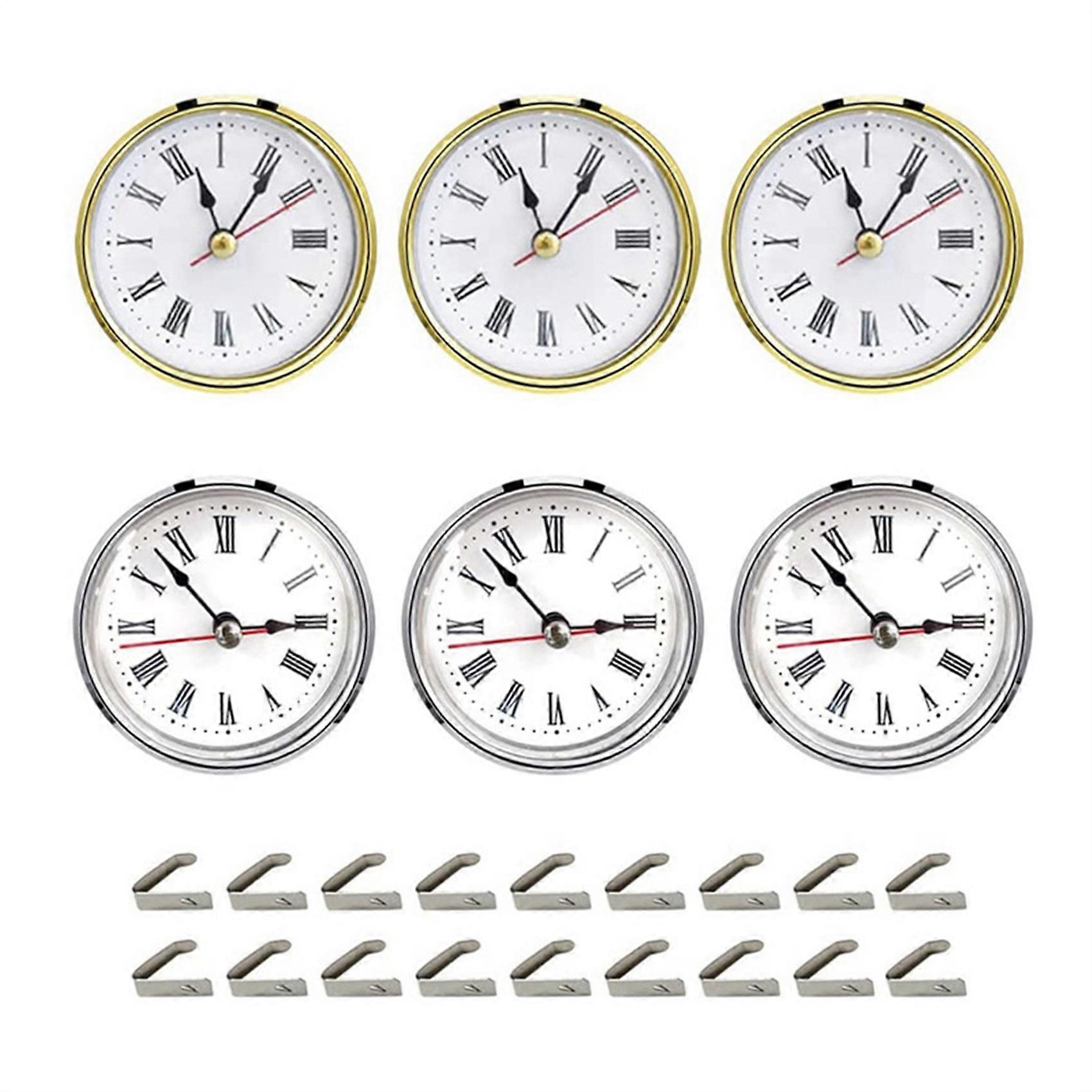 6Pcs Clock Parts for Clock Resin Mold,Clock Pieces for Clock Epoxy Casting Resin Mold