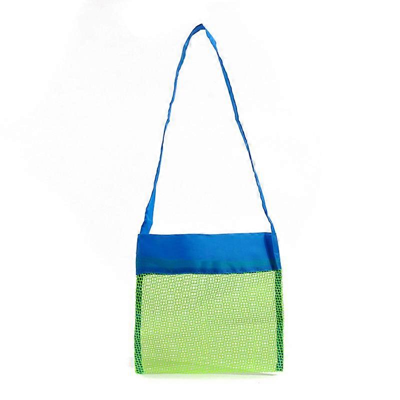 2 PACK Mesh Beach Bags Sand Away Portable Foldable Sea Shell Bag with Adjustable Carrying Straps / Toy Storage Bag