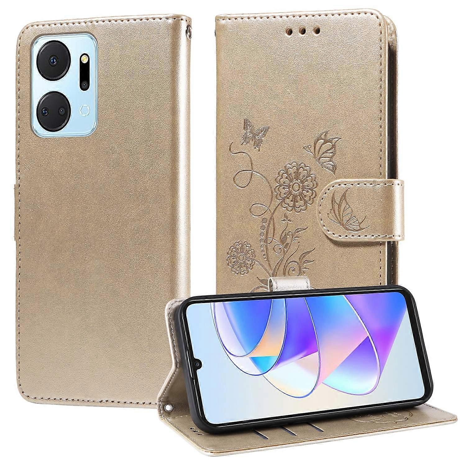 Embossed PU Case For Honor X7a 4G / Play 7T