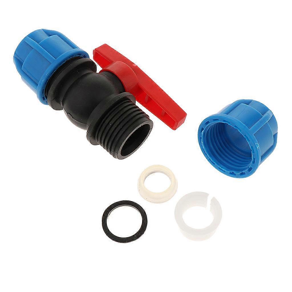 3x Garden Hose Hose Coupling Hose Connection with Shut-off Valve Regulating Valve