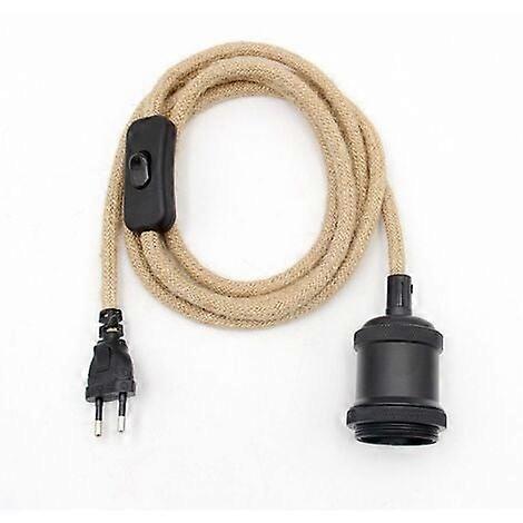 E27 lamp socket with cable and switch, pendant light with socket for floor lamps, chandeliers