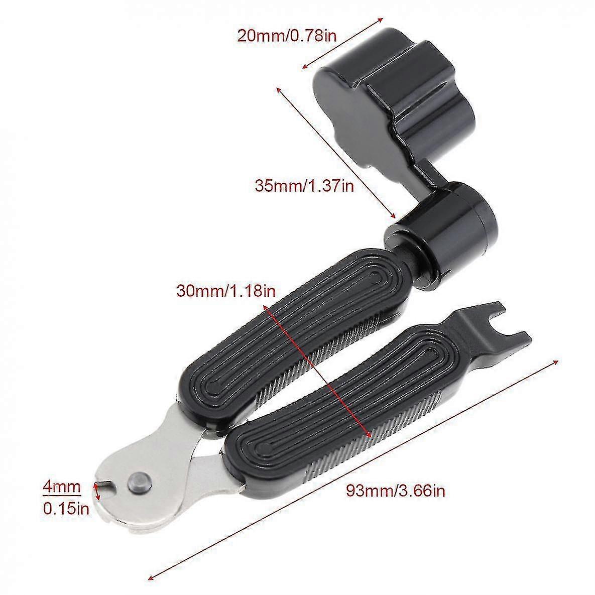 3 In 1 Guitar Tool Guitar Peg String Winder, Color White
