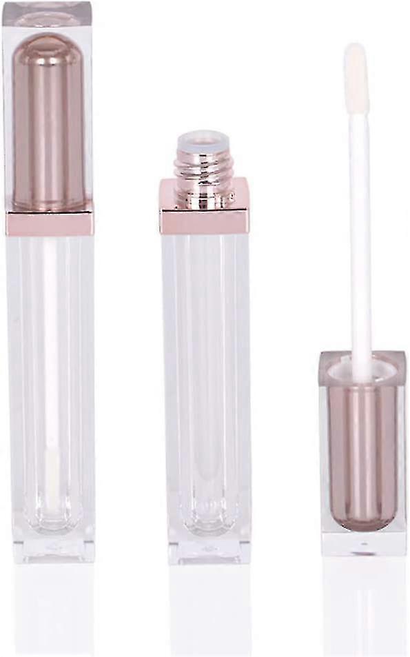 8ピースプラスチック空のリップグロスボトル、詰め替え可能な空のリップクリーム、ブラシリップグロス