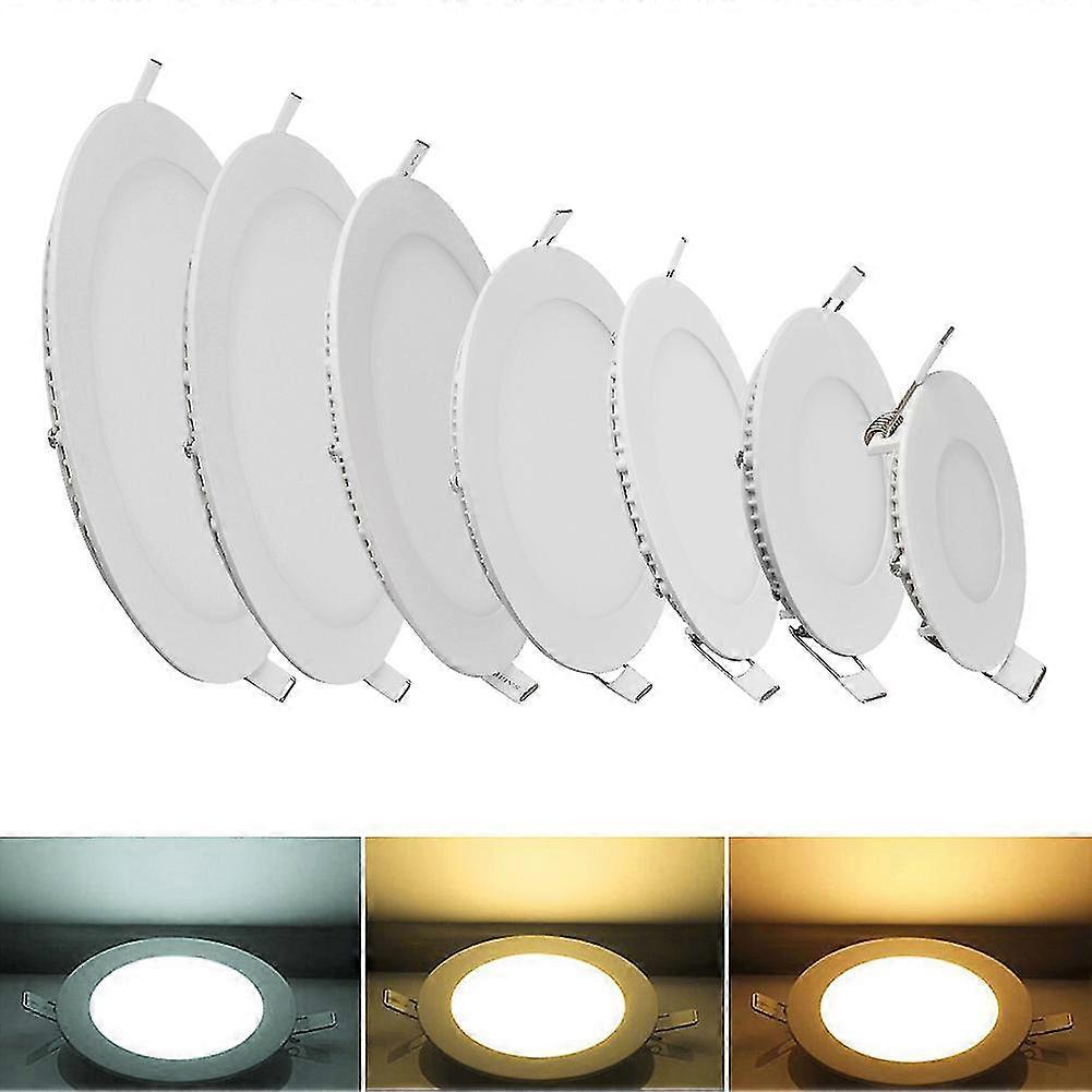 5 Pack 6w Ultra-thin Panel Light  Embedded (round) Neutral White