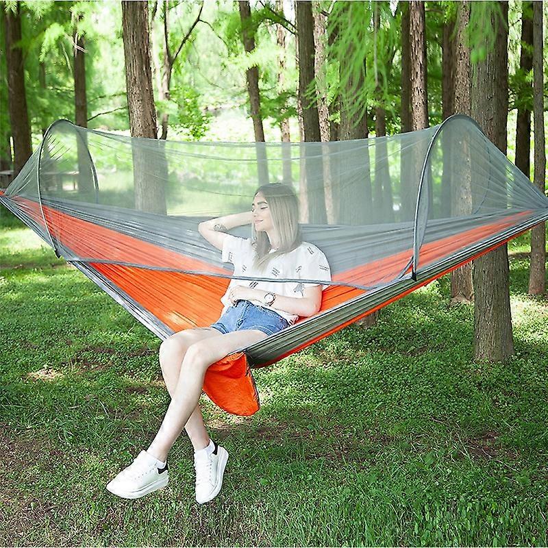 Portable Outdoor Nylon Hammock With Mosquito Net