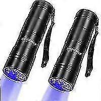 2kpl Uv Blacklight Taskulamppu 12 Leds 395nm Mini Taskulamppu Ilmaisin