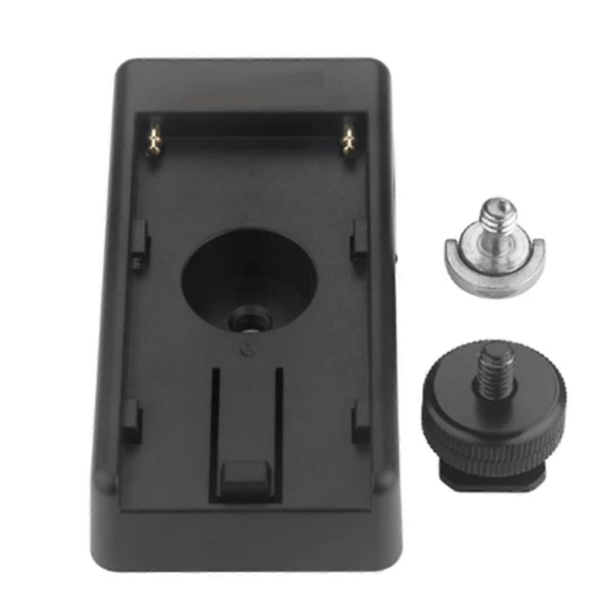 DSLR Camera Clamp NP-F Battery Adapter Plate for NP-F Type Batteries 8.4V/7.4V Output Port DC 5.5x2.1mm