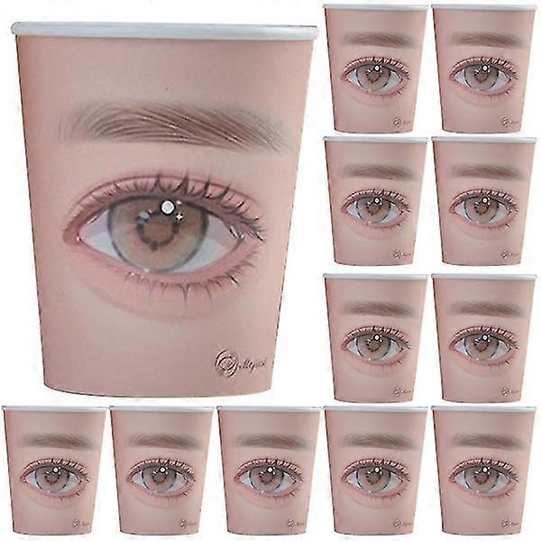 20pcs  Practice Lashes Paper Cups Eyelash Extensions Training Cups Practice Eyelashes Kit