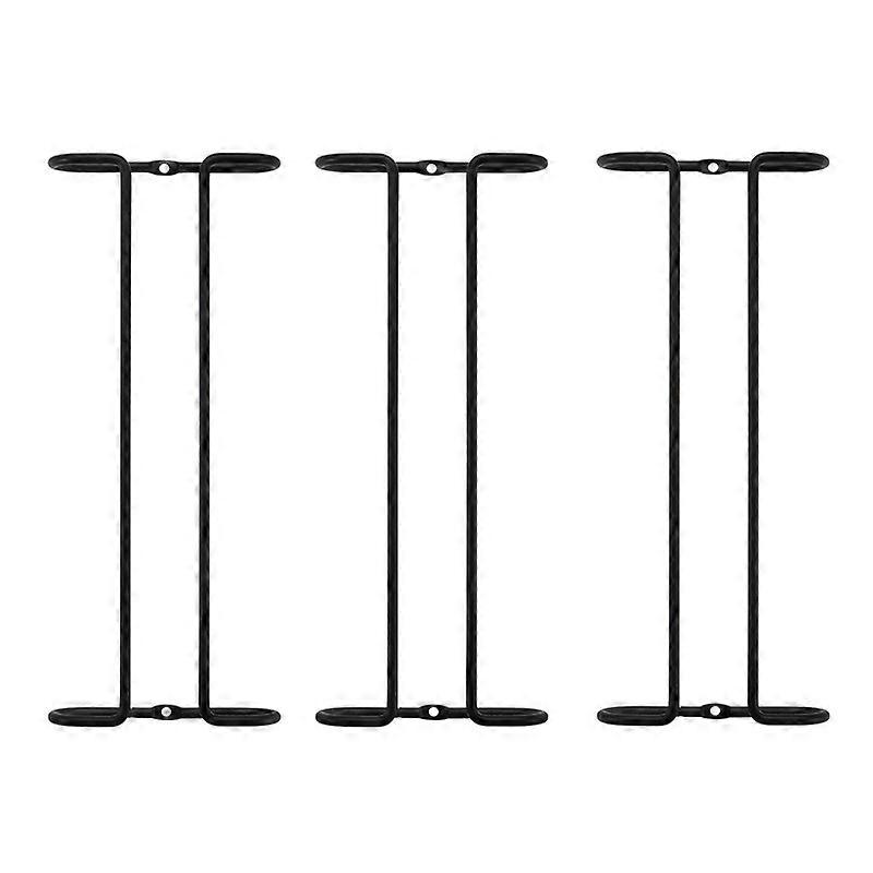 3 PCS Simple Single-Row Red Wine Cup Inverted Rack
