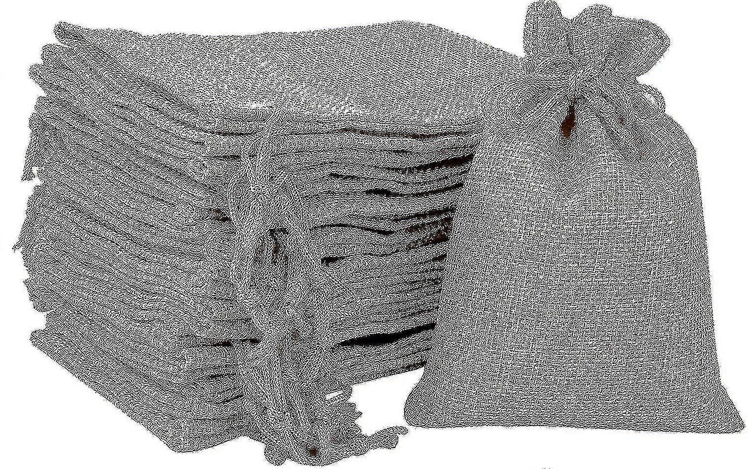 Jute poser gaveposer med snor, sett med 20 stk små burlap poser
