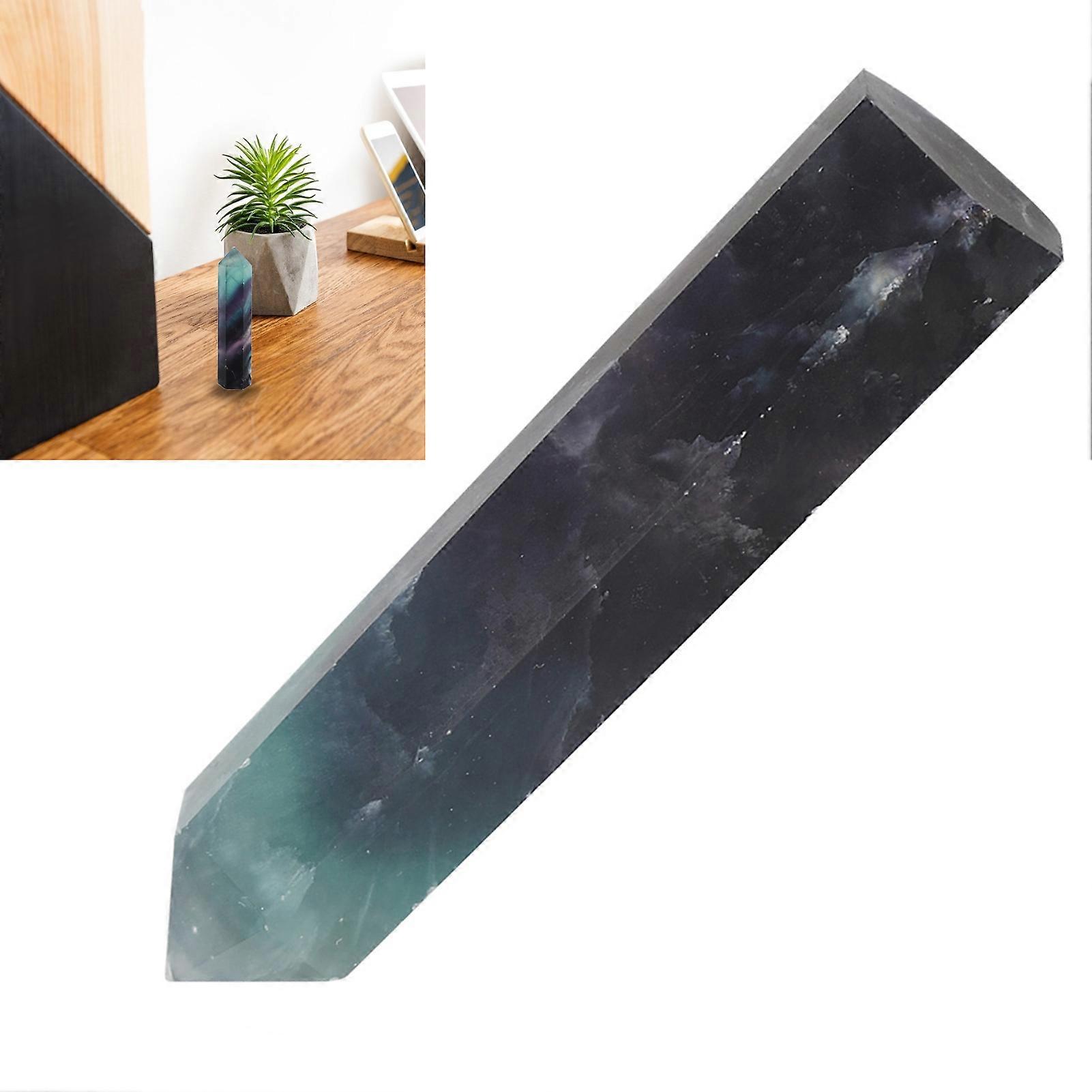 Natural Fluorite Quartz Crystal Hexagonal Wand compatible Decoration Ornament (60-65mm)