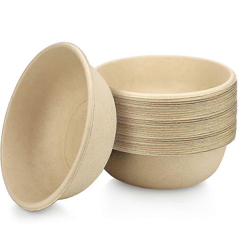 50 Pcs Biodegradable Disposable Soup Bowls Paper Bowls for hot Soups fruit salad Containers