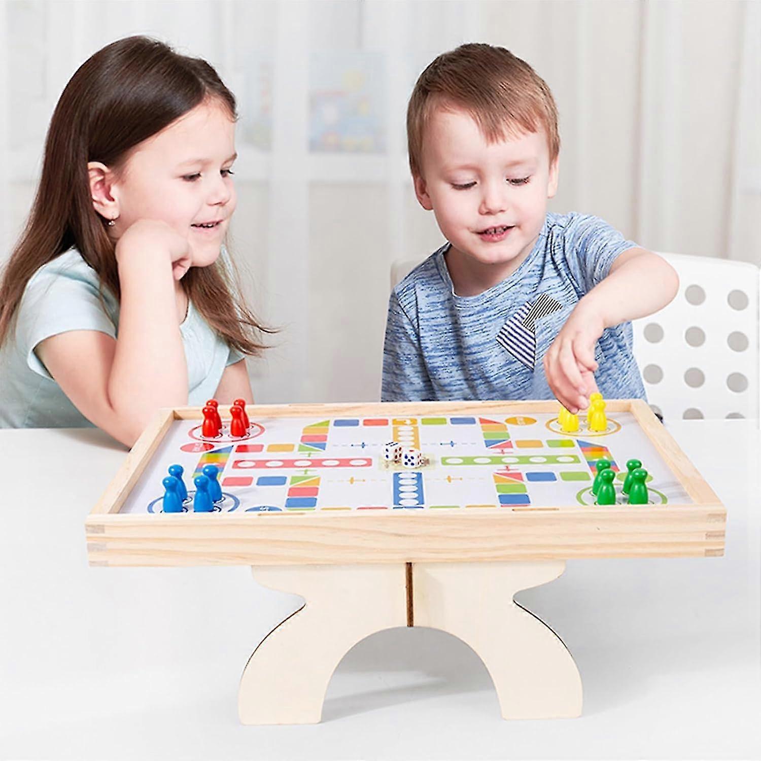 Wooden Tabletop Soccer Game  ParentChild 2Player Football Table Game  Fine Motor Skills Toy for Home Classroom Game Room Playground