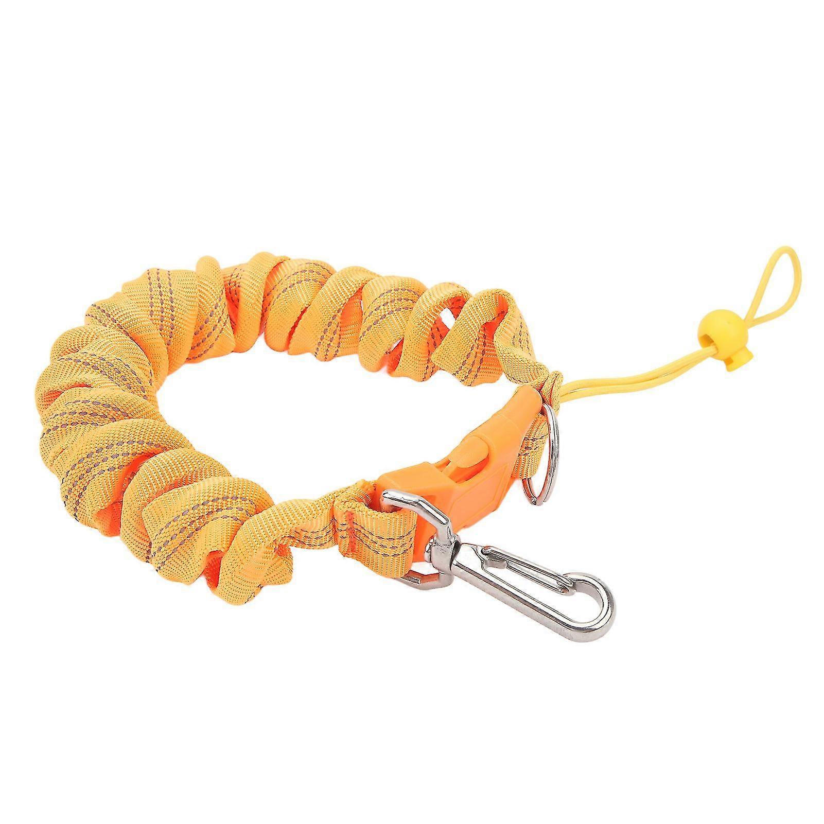 Orange Stainless Steel Spring Coiled Underwater Diving Camera Lanyard