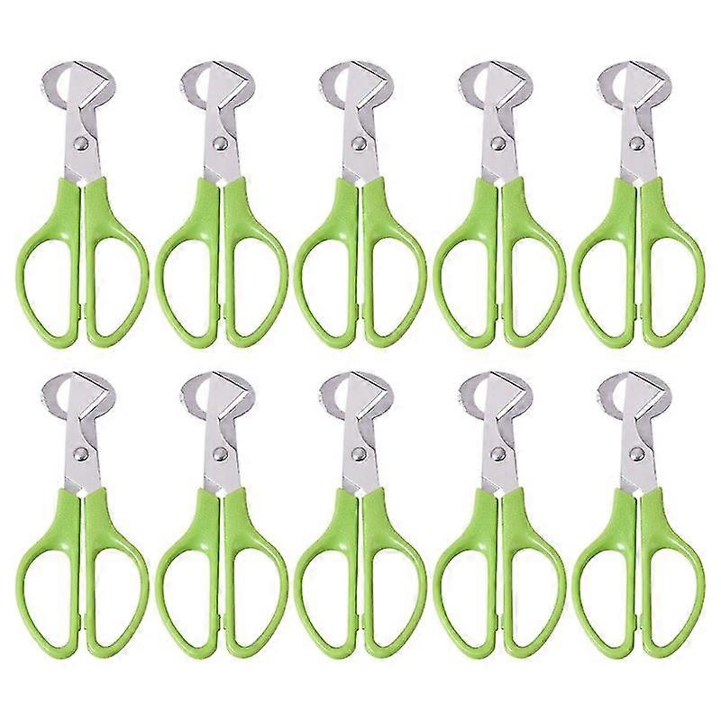 10pcsウズラの卵の貝殻のカッターの分離器葉巻のカッターのステンレス鋼の刃の具