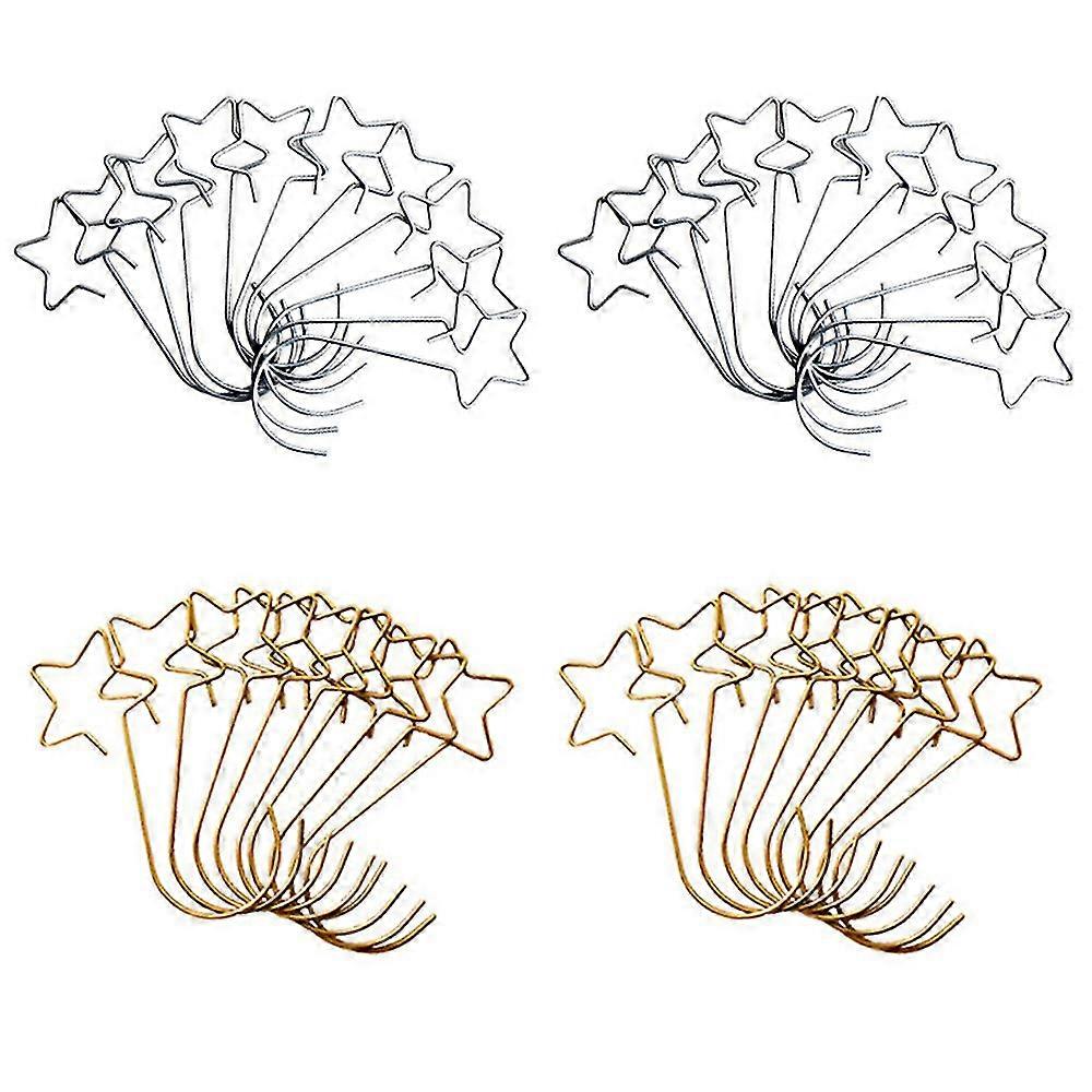 星型オーナメントフック 80個 クリスマスツリーの飾りを吊るす用 ハンガー クラフトフック ストッキング ホリデーボール パーティーデコレーション用品