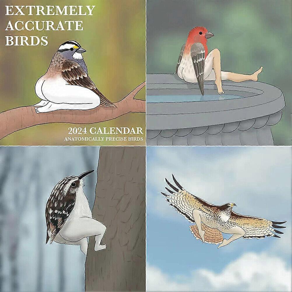 2024 Funny Bird Wall Calendar - Extremely Accurate & Decorative