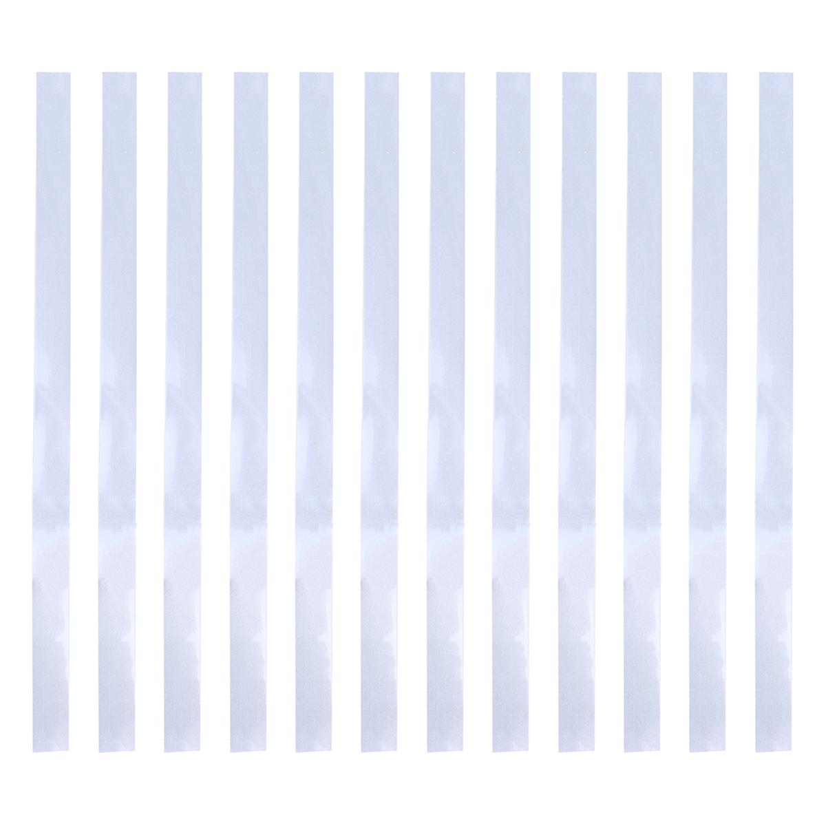 12pcs Reflective Tape Strips for Digital Photo Tachometers Speedometer Reflective Stickers Papers (Silver)