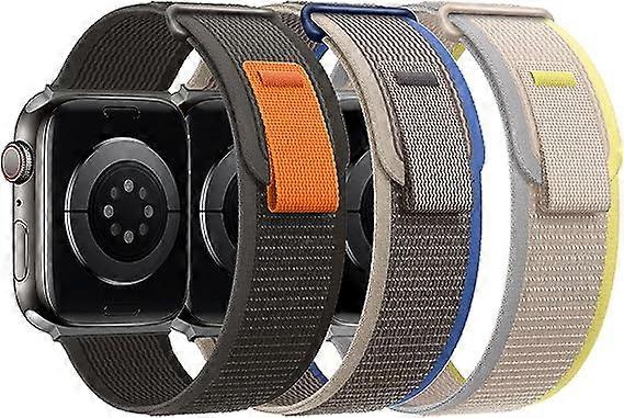 Canvas sports strap (three different colors, excluding watches), compatible with Apple Watch strap 38mm 40mm 41mm, suitable for iWatch SE series 8/7/6