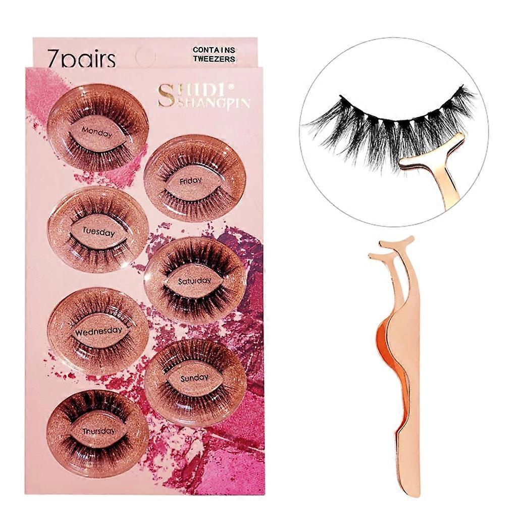 Cat-Eye Fluffy-Faux Mink Lashes Dramatic Long Thick Volume False Eyelashes