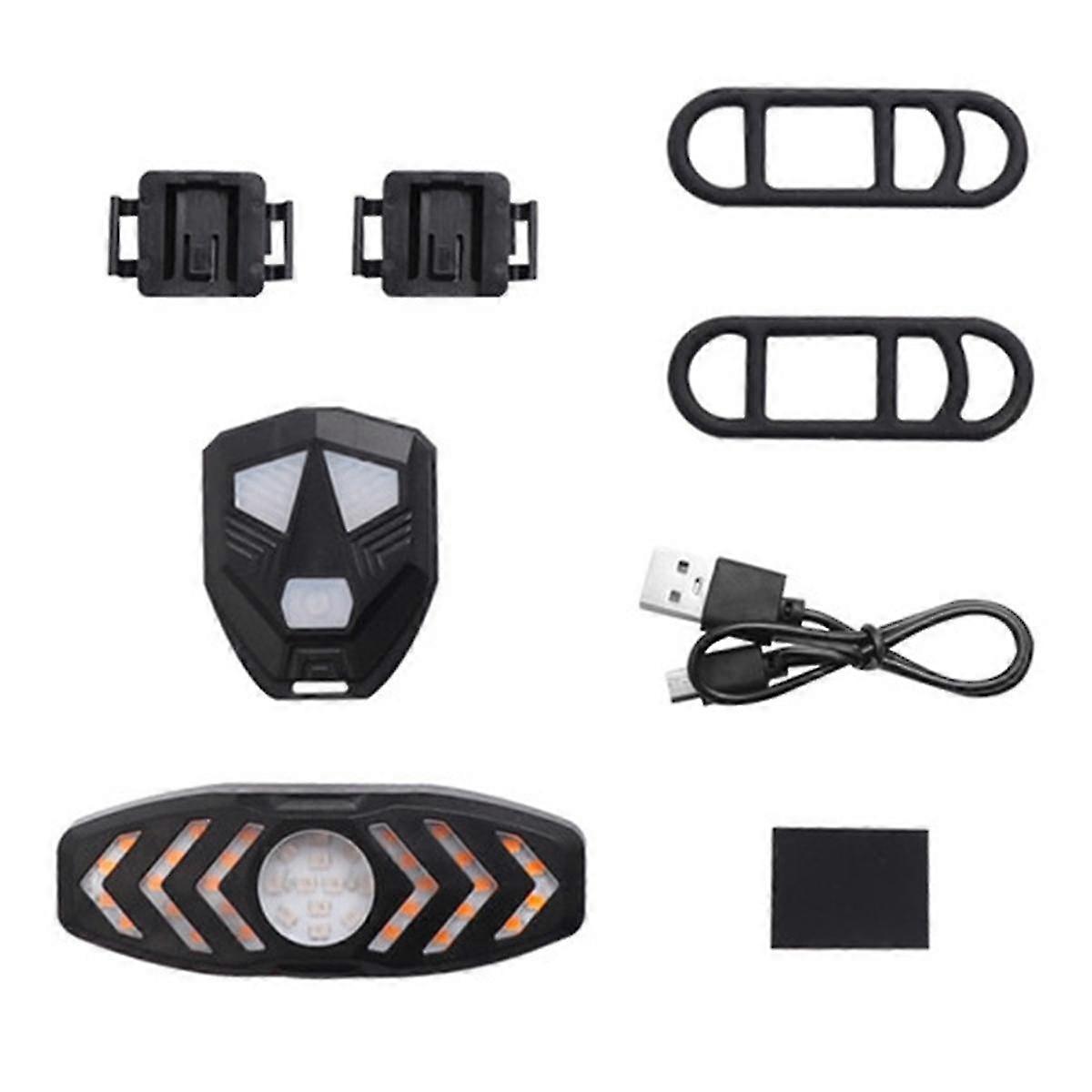 Wireless Remote Control Turning Road Bicycle Tail Light Riding Light LED Bicycle Flashing Taillight
