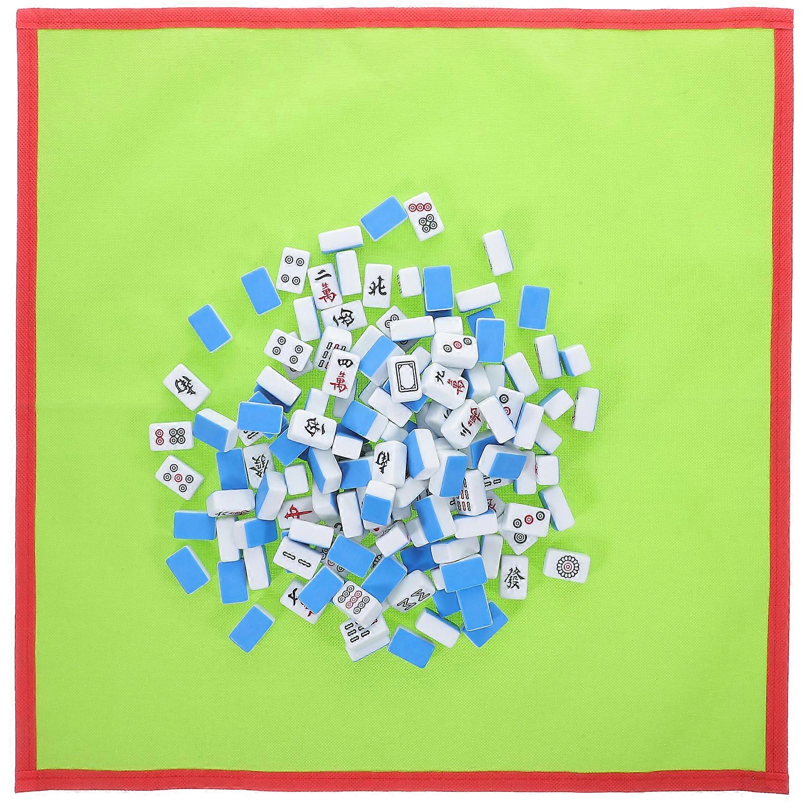 Travel Set Chinese Jongg Game Set Portable Mahjong Set Mini Tiles Jongg Set Family Board Game Portable Mahjong Plaything