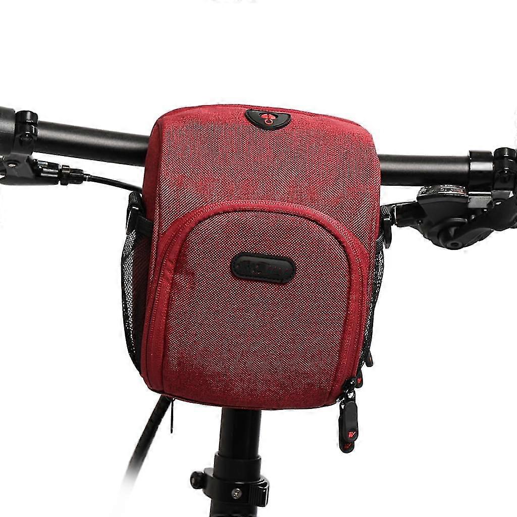 Bicycle Handlebar Bag ,Waterproof Bicycle Front Bag(1Pcs,Red)