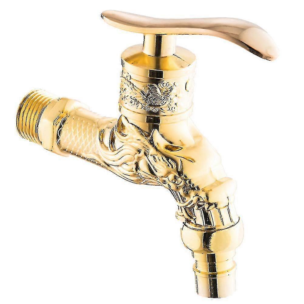 Machine à laver Robinet Rétro Vintage Sculpté Maison Évier Jardin Robinet d’eau à robinet unique - yh B002 Or ancien