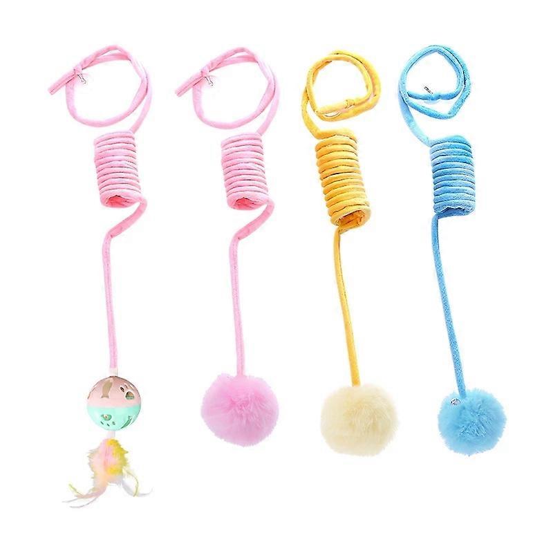 3PCS Wool Cat Toy Funny Self-hey Hanging Door Automatic Scratch Rope Cat Stick Eagle Cat Interactive Cat automatic Toy Supplies