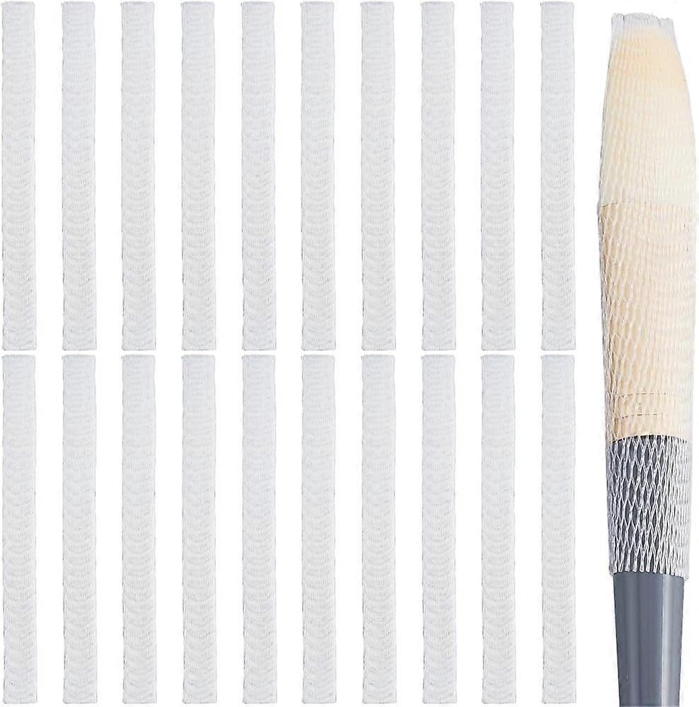 DIY 200Pcs Makeup Brush Pen Guard Protector Reusable Net Thread Spool Savers Expandable Mesh Cover Plastic Sewin Thread Netting Machine Embroidery Net