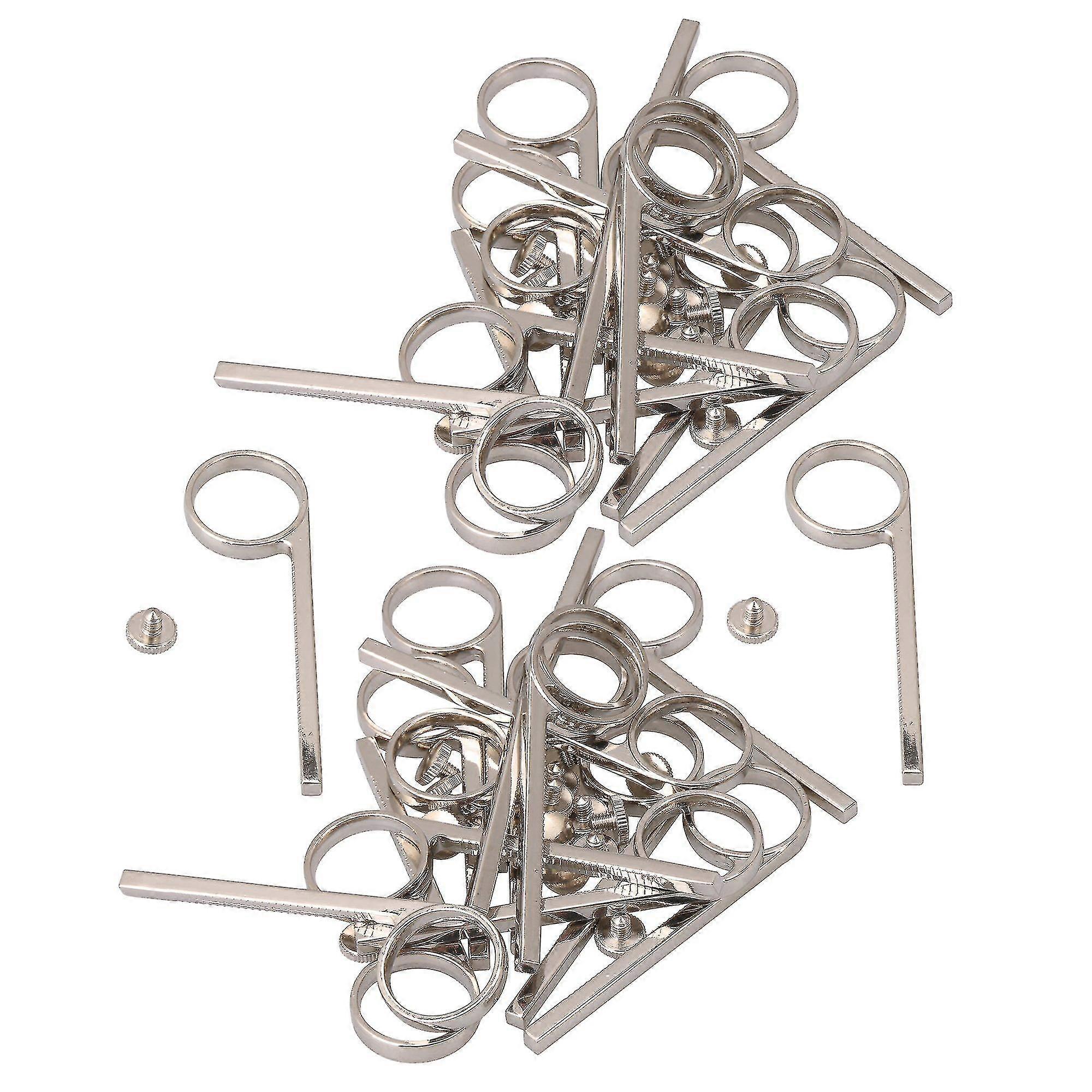 20pcs Silver B Flat Trumpet Valve Slide Finr Ring Replacement S
