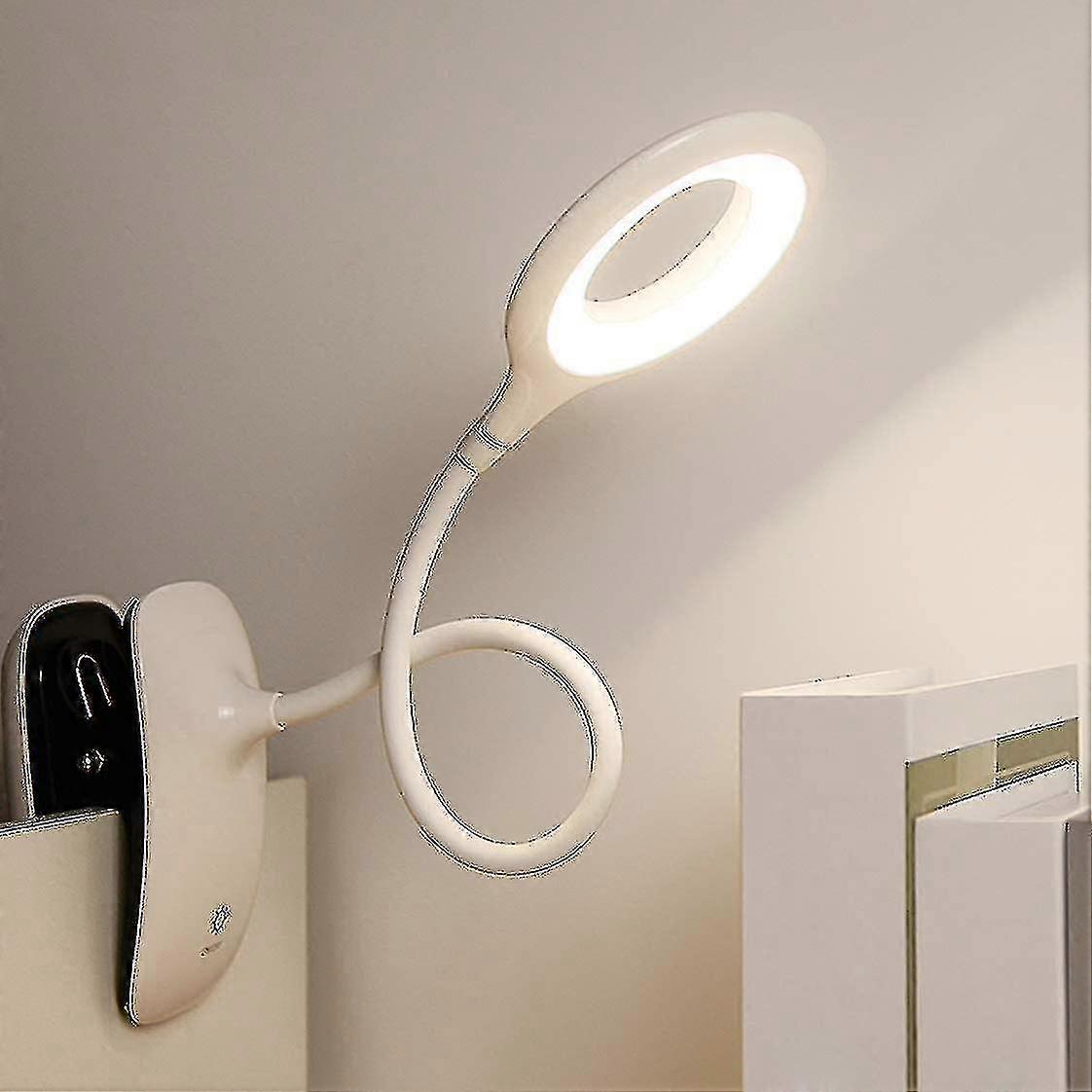Clip-on Reading Light For Bed Headboard:rechargeable And Dimmable