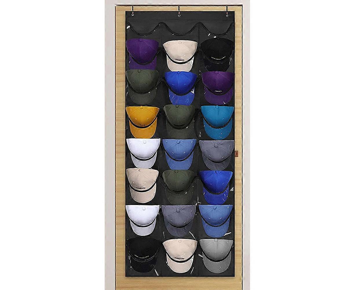 Hat Rack 24 Pocket over the Door Cap Organizer for Baseball Cap ...