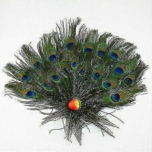 100 Pcs Natural Peacock Tail Feathers 10-12' For Bouquet Diy Decoration - JA