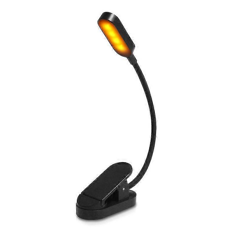 Reading Lamp Book Clamp, Gritin Book Lamp With 9 Leds, 3 Color Temperature Modes, Stepless Brightness Clamp Lamp, Usb Rechargeable Clamp Light, 360 Fl