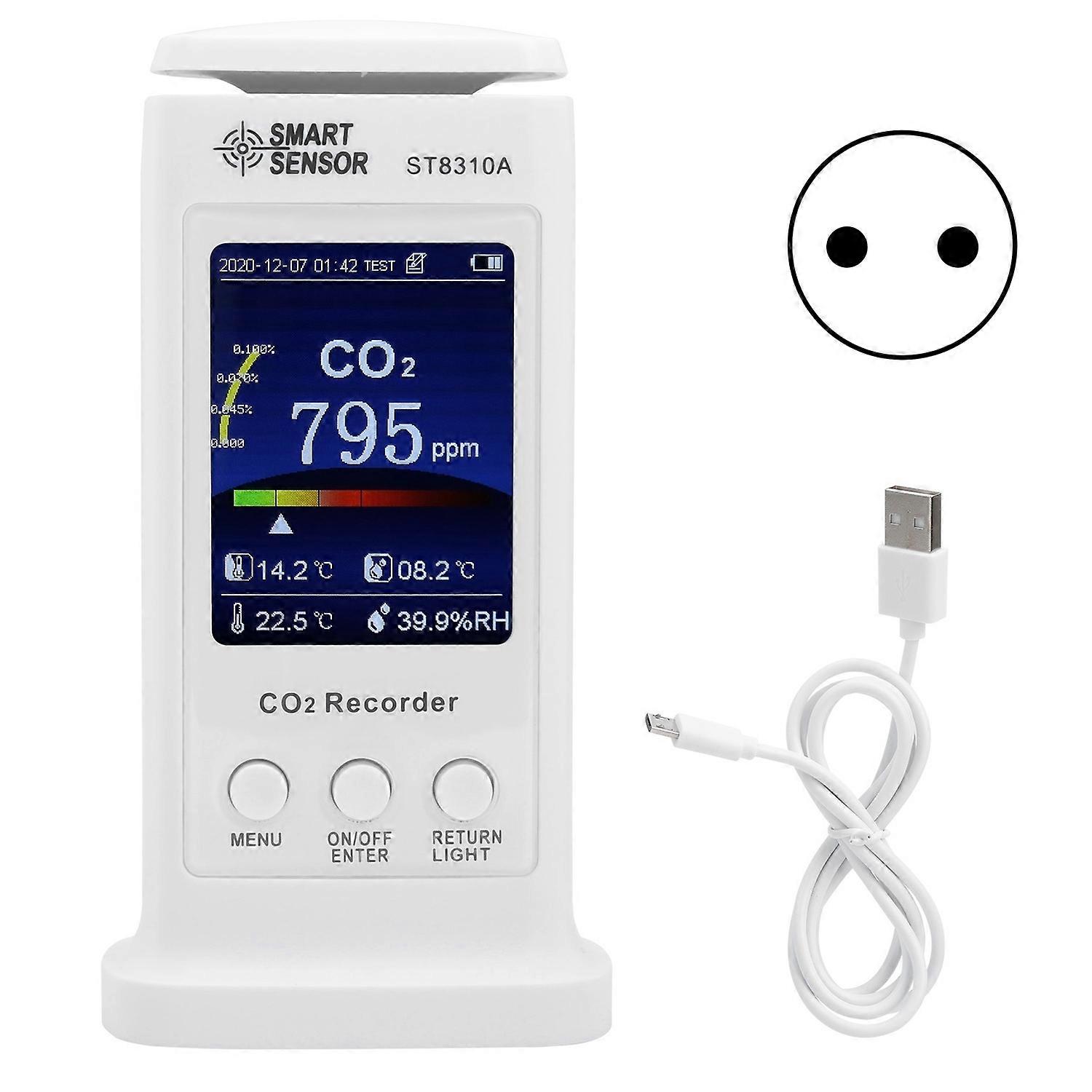 ST8310A Carbon Dioxide Tester Recorder Air Quality Detector Temperature Humidity MonitorEU 100‑240V