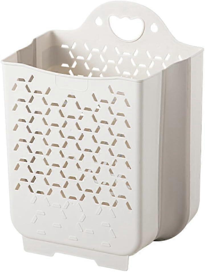 Collapsible Laundry Basket, Plastic Laundry Hamper, Space-Saving Design, Portable and Lightweight for Easy Storage