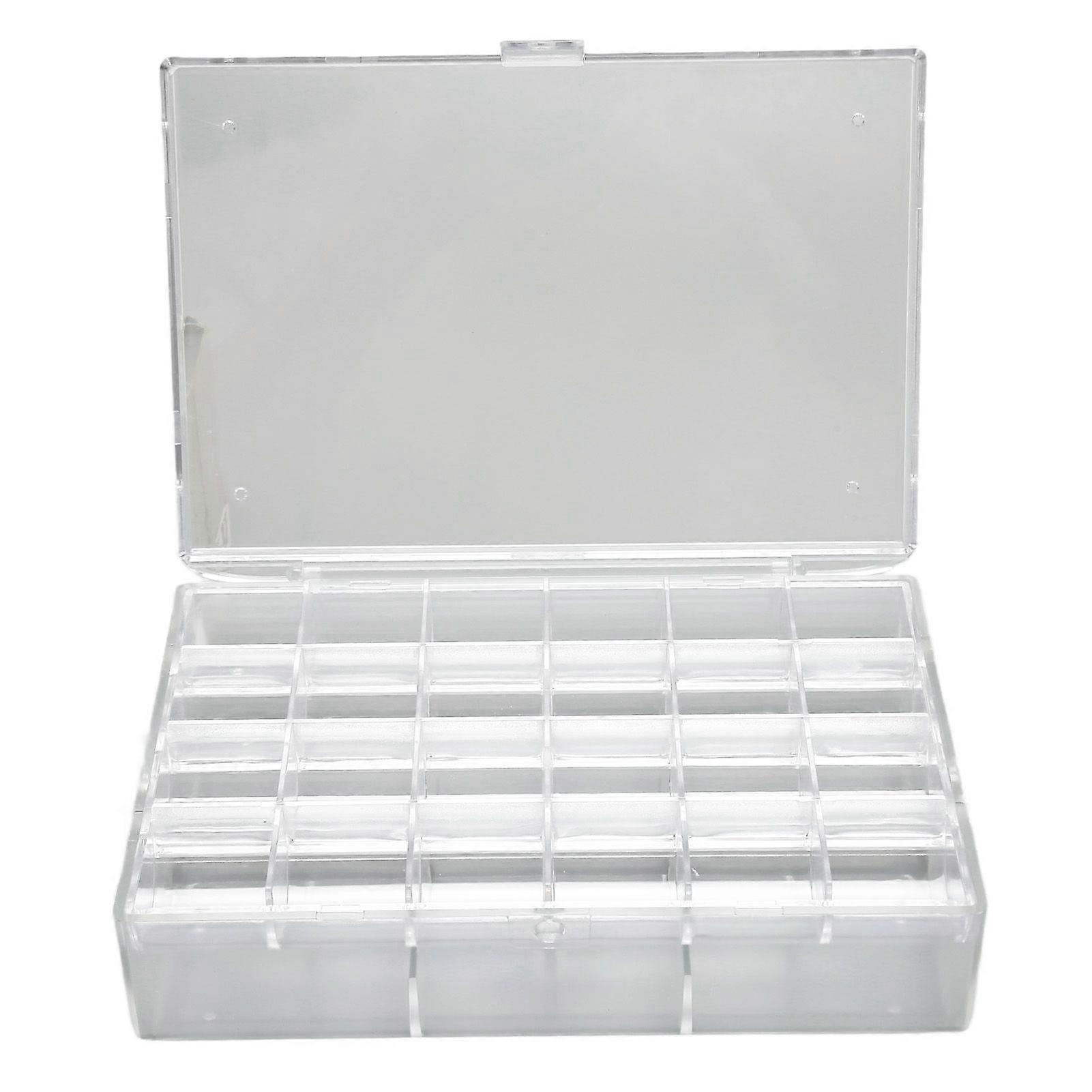 Earring Holder Organizer Transparent Acrylic 30 Grids Portable Stackable Earring Organizer Box L