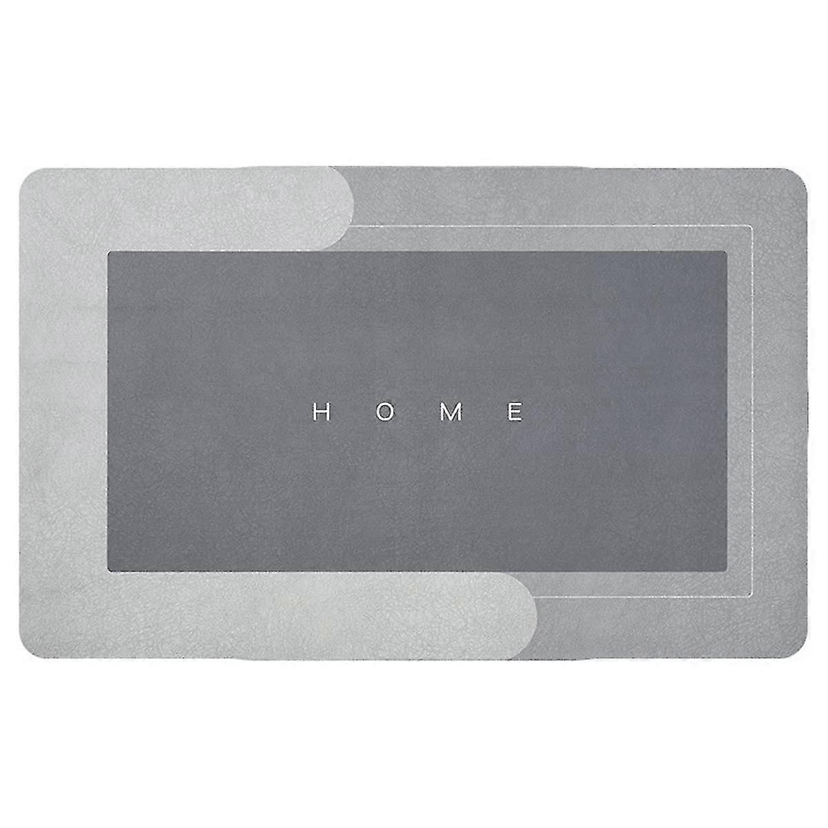 Quick-drying Bath Mat Diatom Mud Shower Mat Durable Floor Mats (light Gray Rectangle)