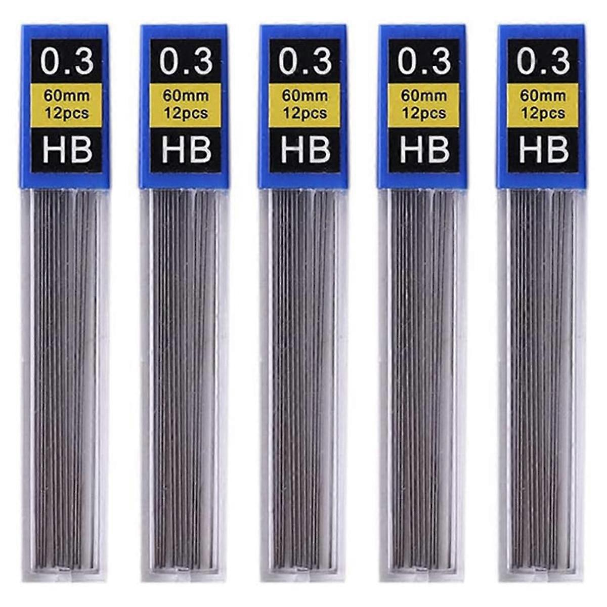 5Pcs/Set μολύβι μολύβι ξαναγέμισμα, μολύβι ξαναγέμισμα Γραφείο Writing Αξεσουάρ Μολύβι Φοιτητής χαρτικά Ανταλλακτικά μολυβιών (0.3mm)