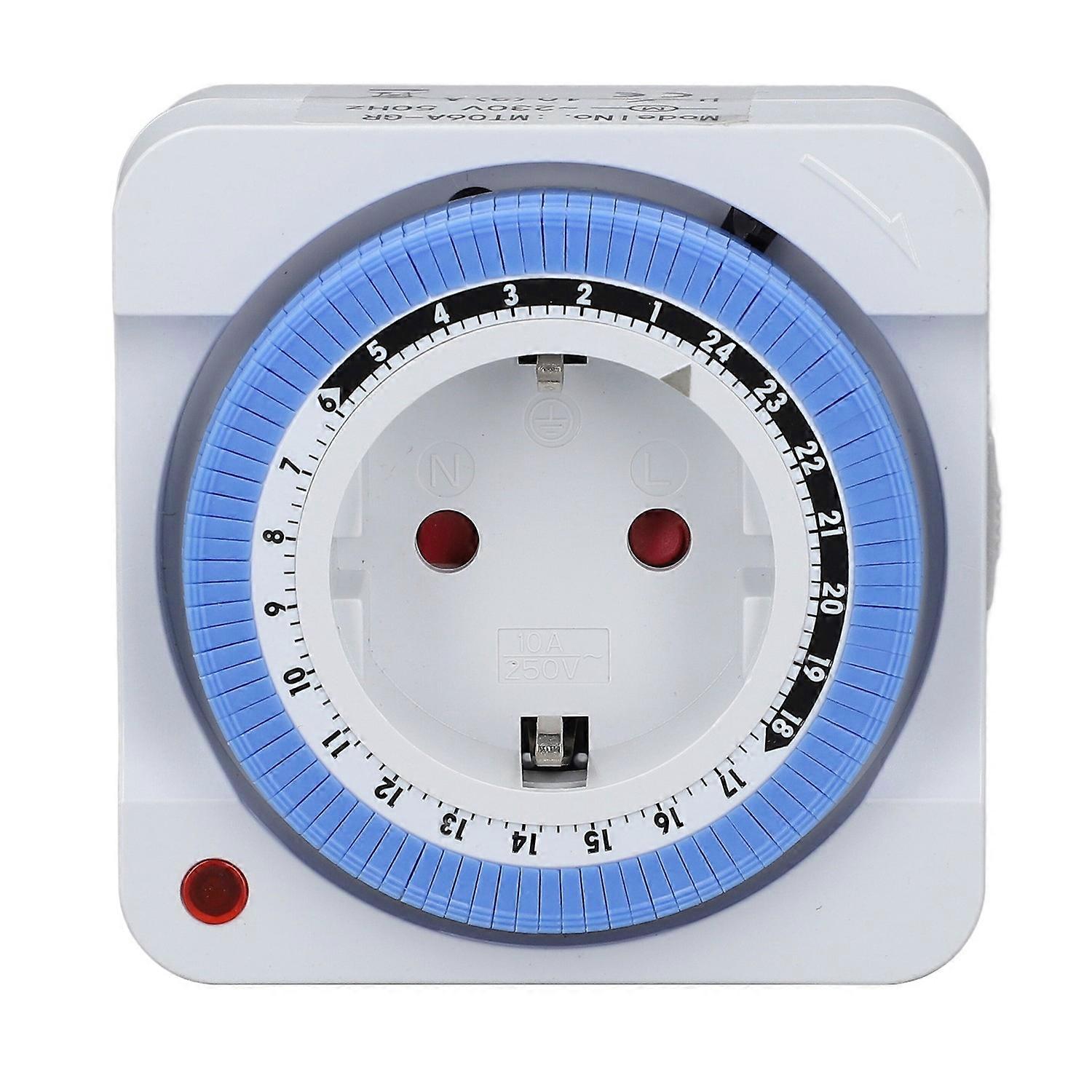 Timer Switch Socket Automatic Timing Light Outlet 24 Hour Mechanical Plug in Controller 