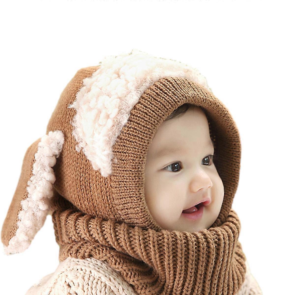Wool Hat, Children's Muffler Poncho, Gift to Keep Warm