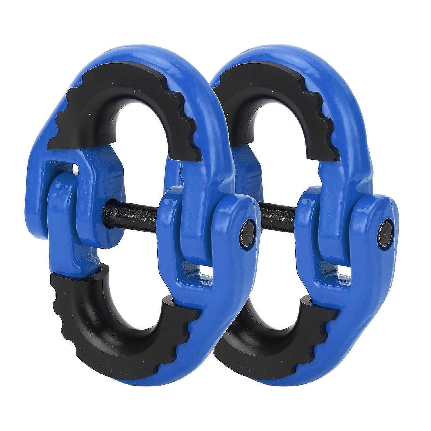 2PCS Safety Chain Connector Link 1/2in Alloy Steel Heavy Duty 5.3T Loading Quick Install Multi Funct