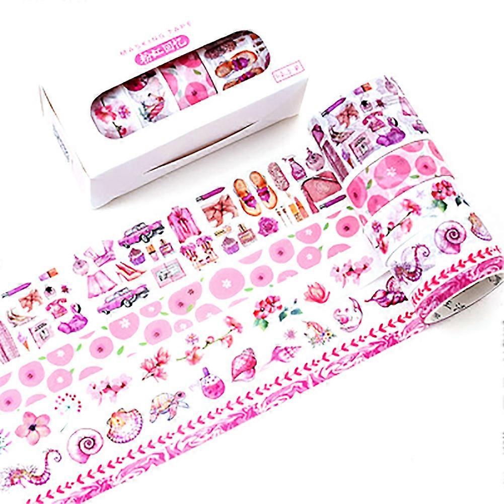 6pcs 2m Length Pure Color Student Mini Adhesive Tape Roll Office Stationery Masking Tape(#3)